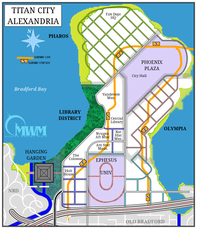 Carte Alexandria city of titans